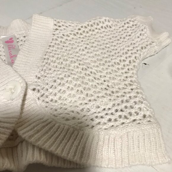 Crocheted Baby Cardigan Shrug Sweater Cherokee 12M White - Picture 3 of 4